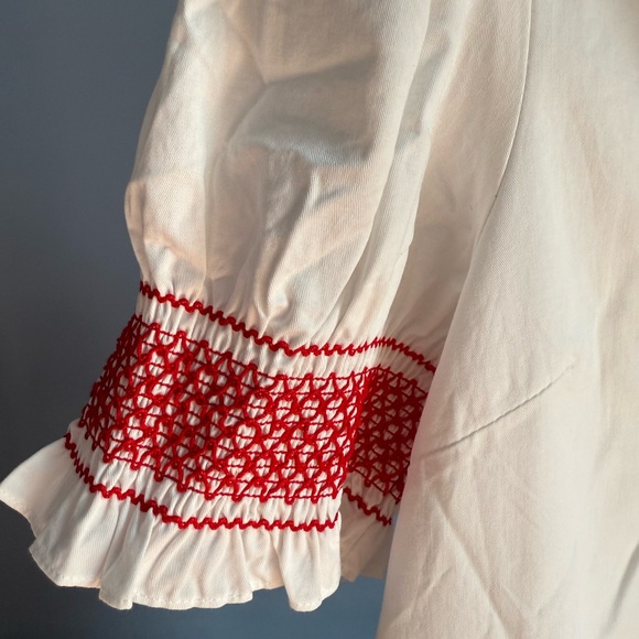 Hyacinth House White & Red Embroidered Eliza Mini Dress - Picture 11 of 14